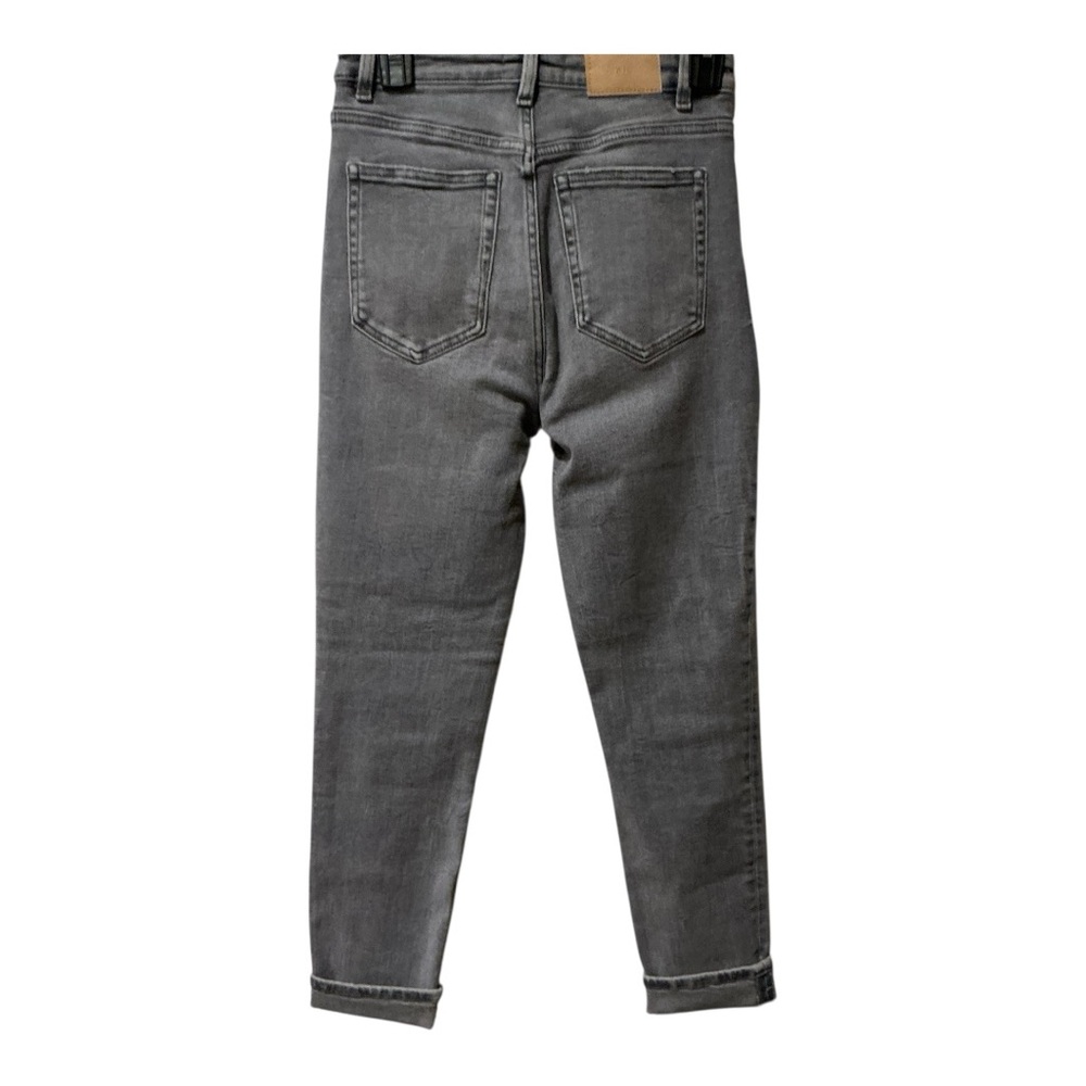 ZARA Women High Rise Straight Leg Jeans – Gray Washed – Size 4 - Picture 2 of 10